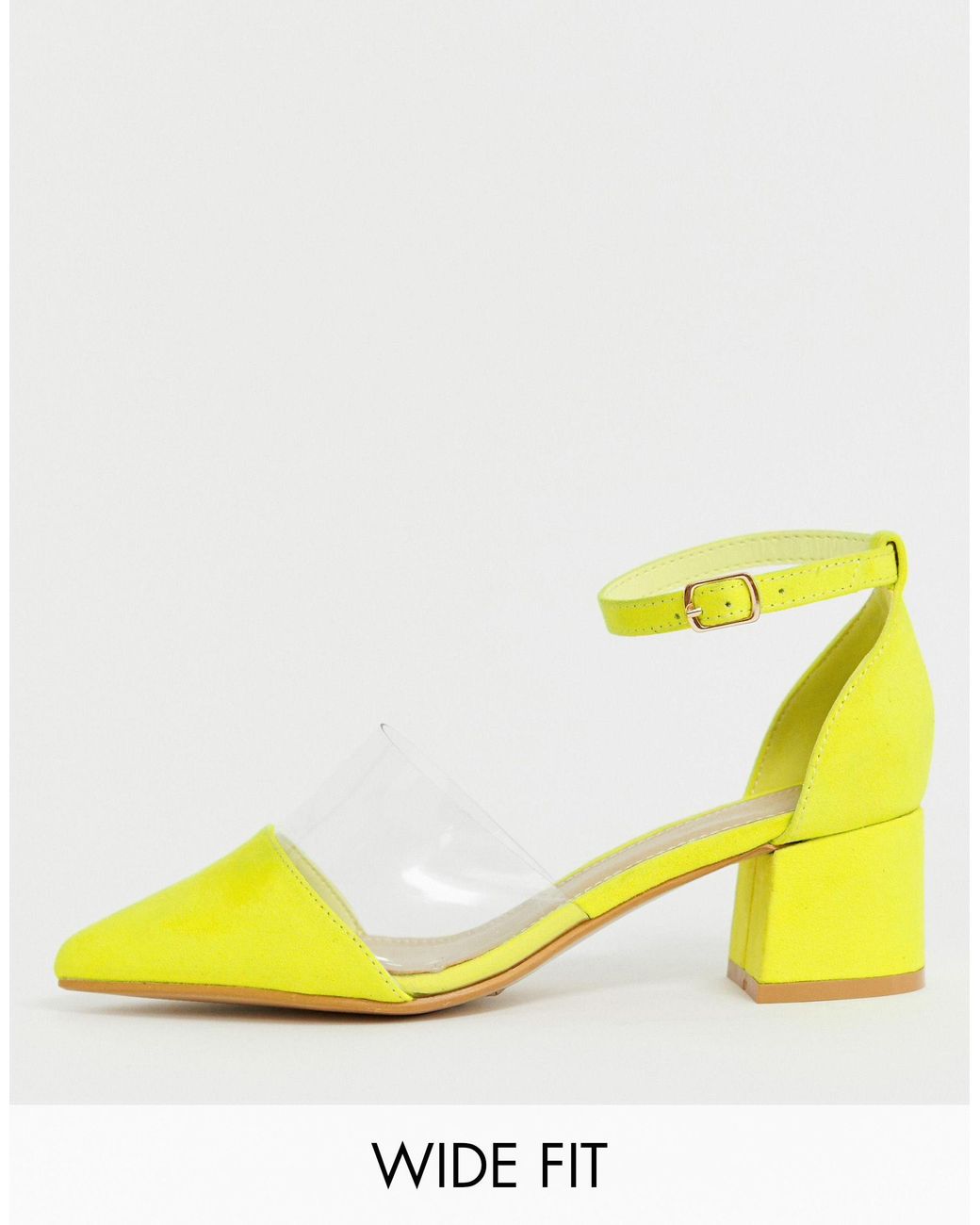 transparent heels wide fit