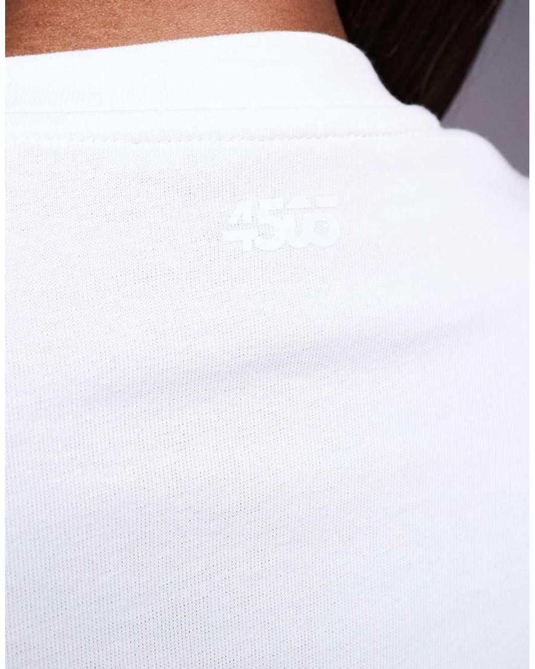 4505 White Icon Cotton Boxy T-shirt With Quick Dry Finish