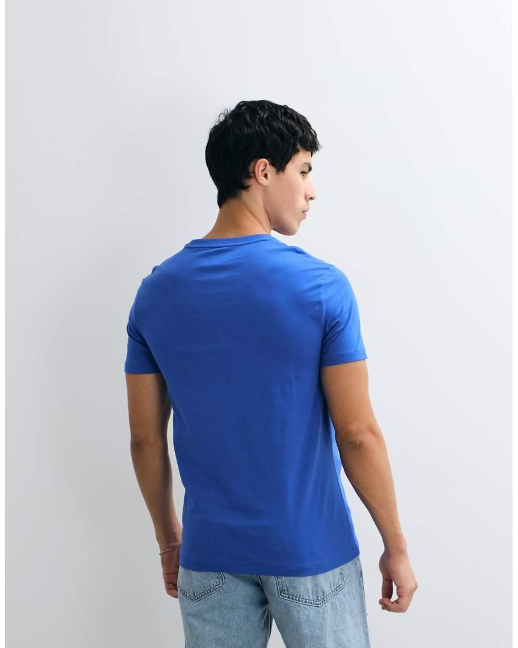 Polo Ralph Lauren Blue Icon Logo Custom Slim T-shirt for men