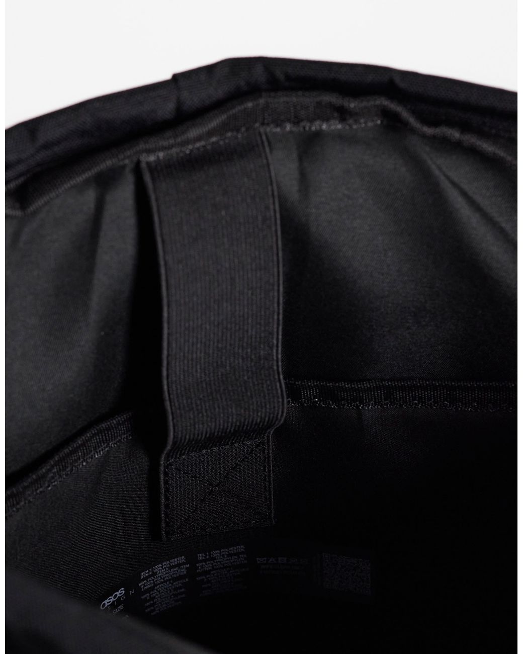 ASOS Black Multi-Pocket Backpack for men