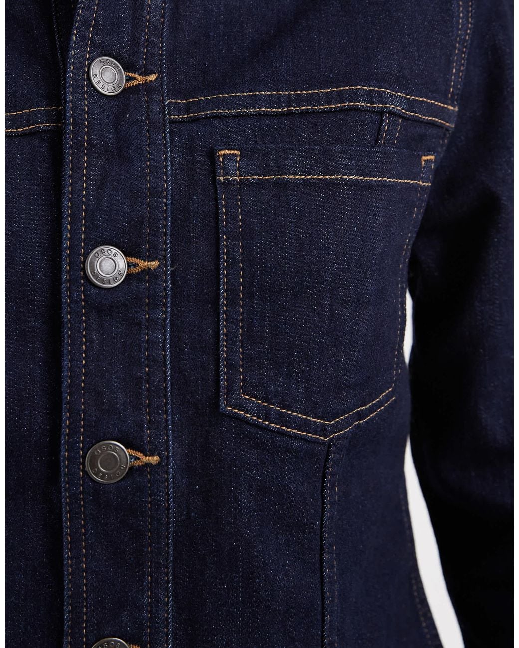 ASOS Blue Fitted Denim Jacket