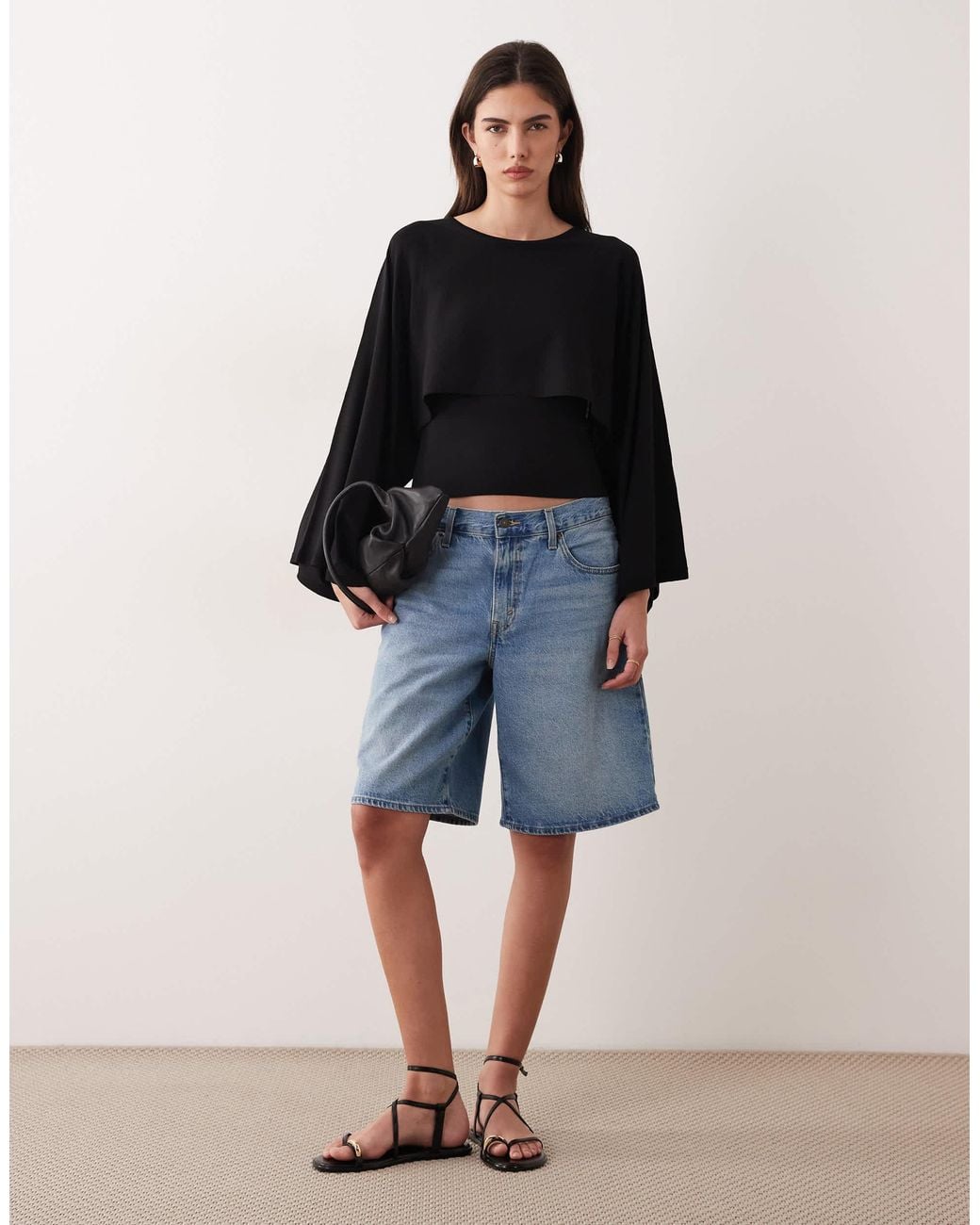 Mango Black Knitted Cape