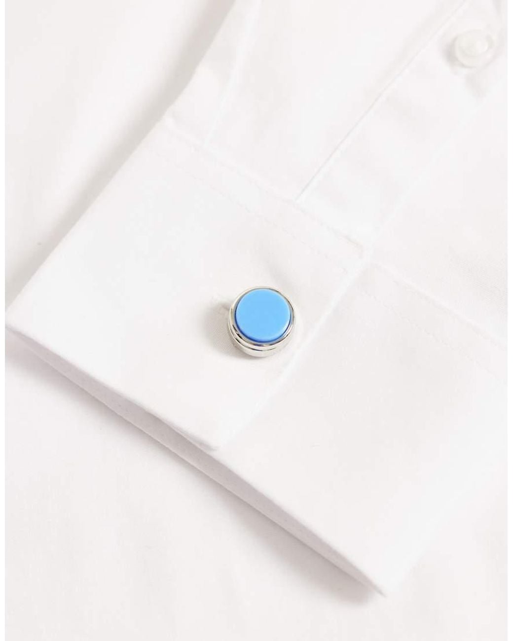 ASOS Cufflinks With Blue Enamel