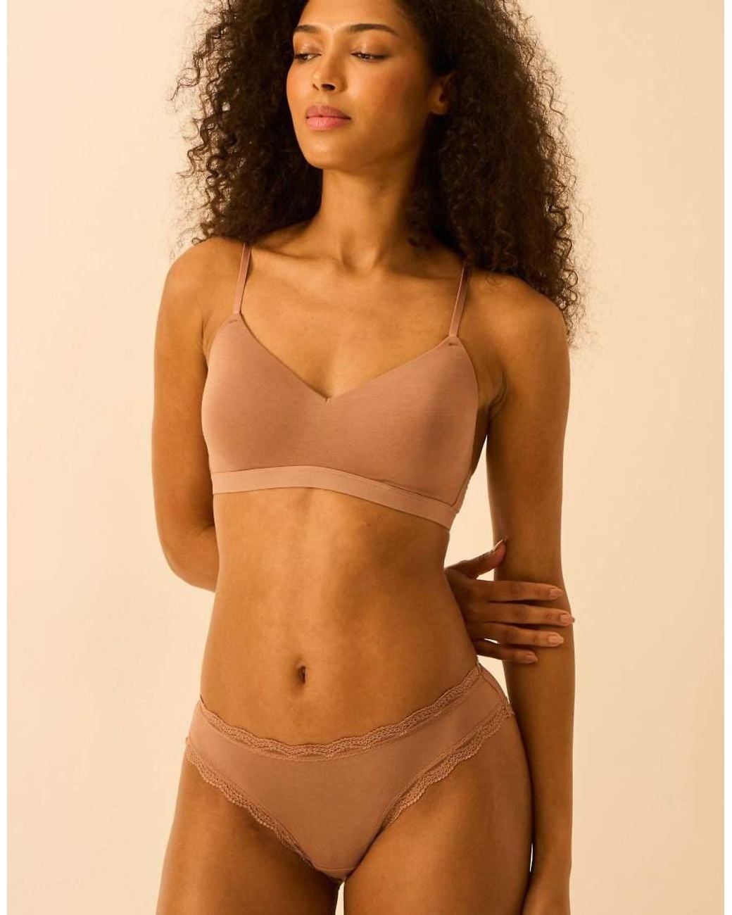 Stripe & Stare Brown Smooth Sculpt Padded Bra