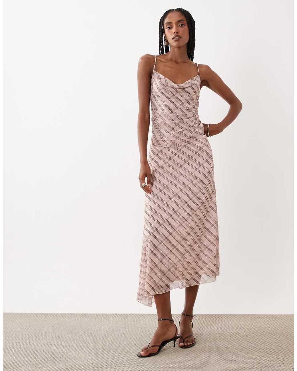Mango Pink Illo Cowl Neck Strappy Top Co-ord