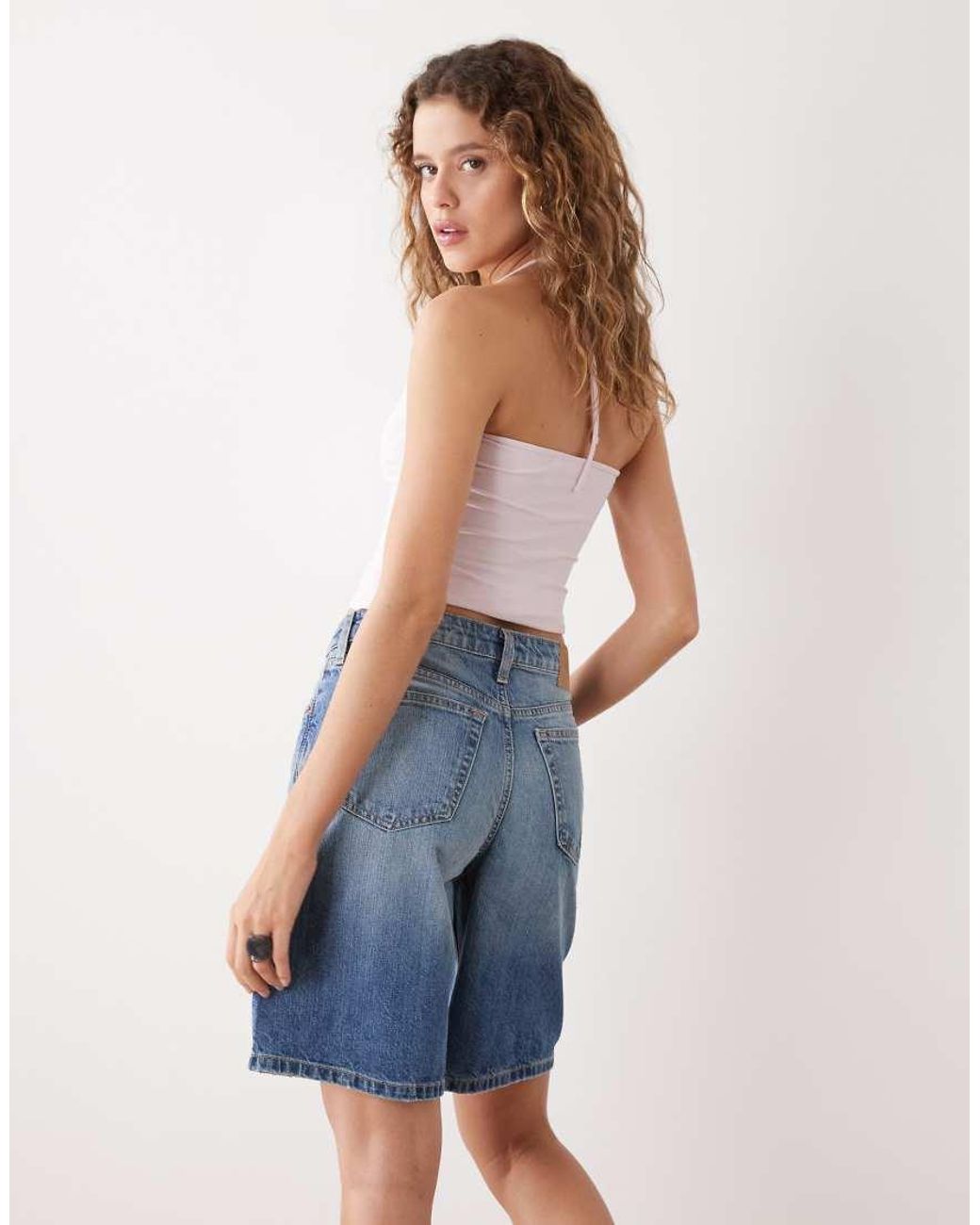Weekday Blue Monterey Denim Shorts