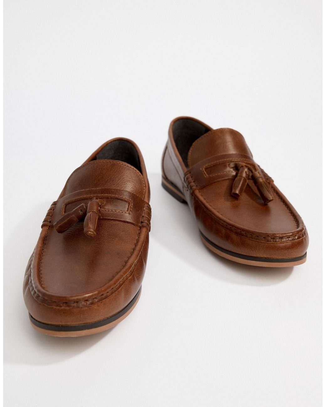 asos tan loafers