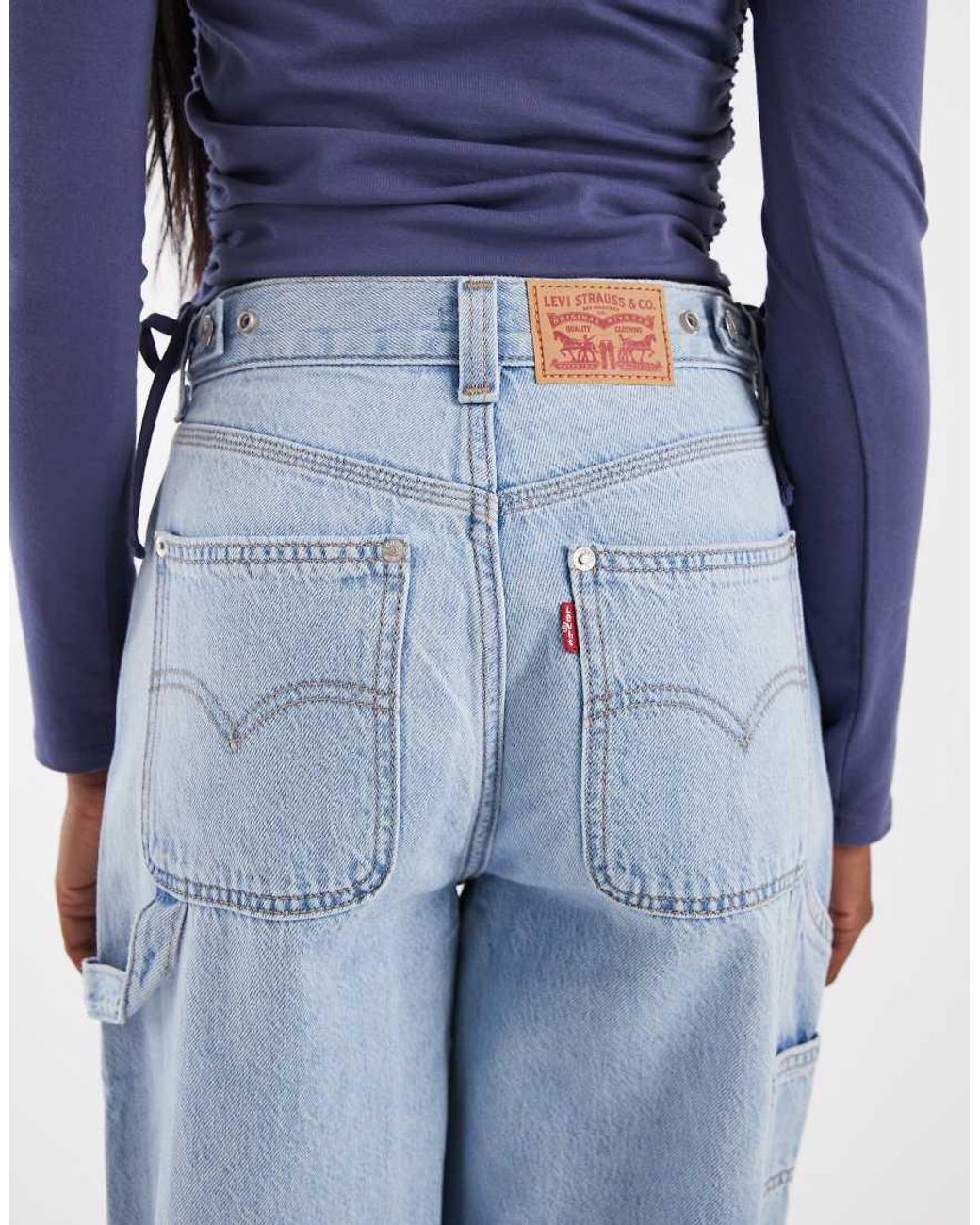 Levi's Blue Cinch Baggy Jeans