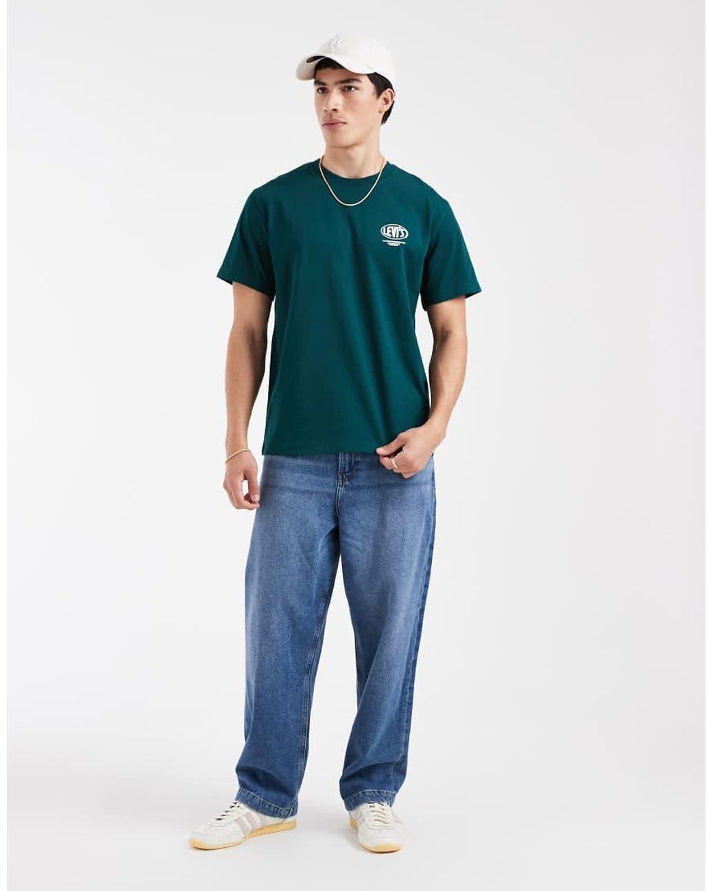 Levi's Green Relaxed Back Print T-shirt for men