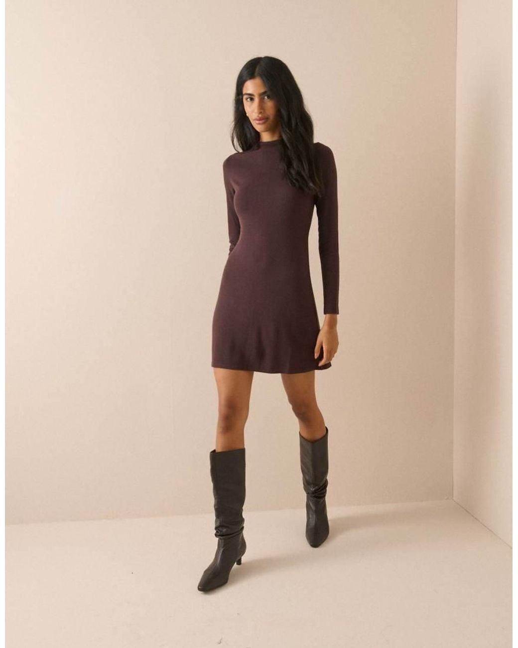 Nobody's Child Black High Neck Bailey Mini Dress
