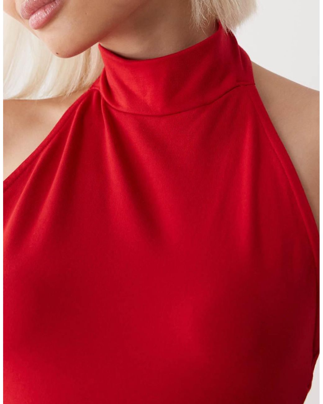 Top Con Cuello Halter De Weekday de color Red