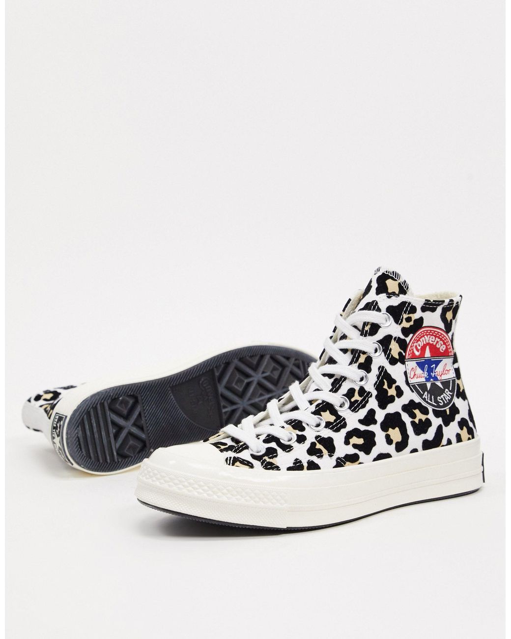 Converse Rubber Chuck '70 Hi Flocked Leopard Print Sneakers-multi in White  | Lyst