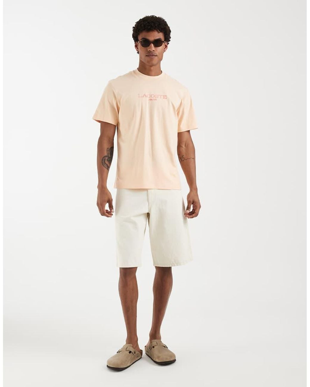 Lacoste Natural Chest Logo Relaxed Fit T-shirt for men