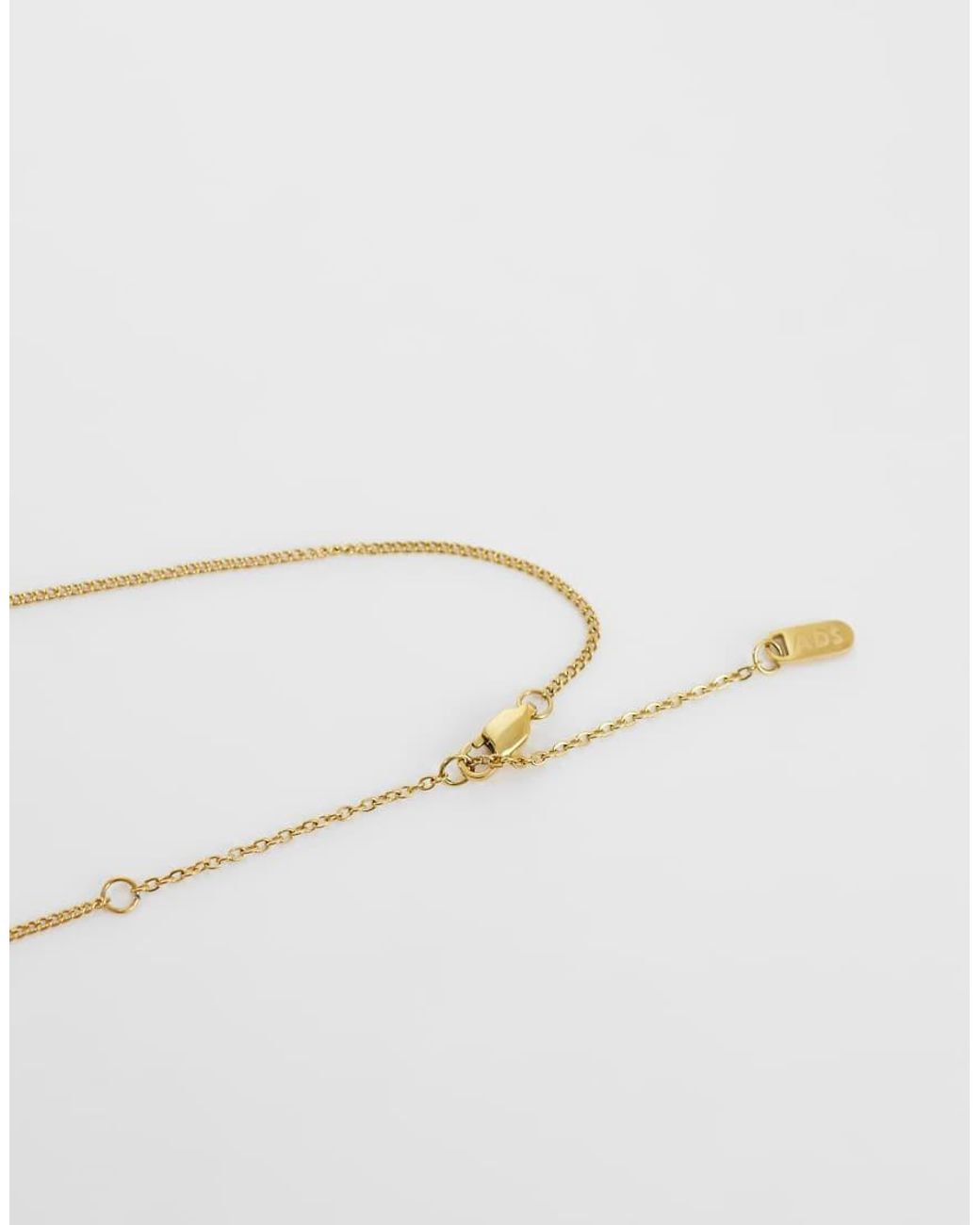 ASOS White Waterproof Stainless Steel Necklace With Double Pendant Necklace for men