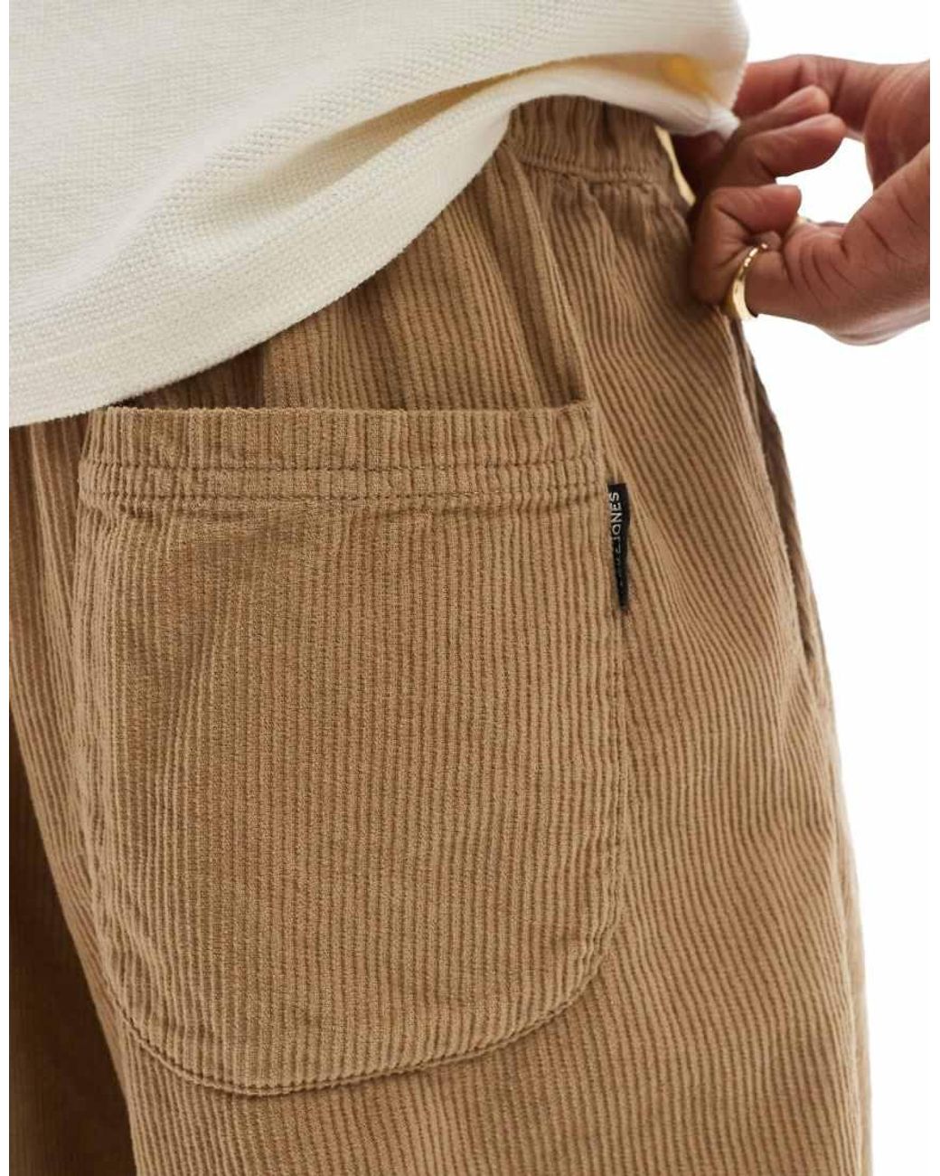 Jack & Jones Natural Loose Fit Cord Short for men