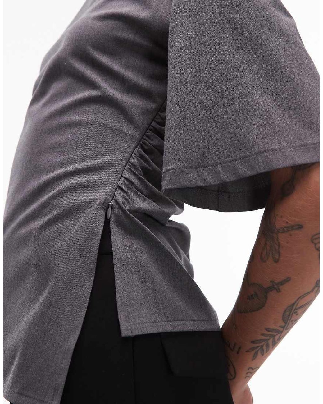 ASOS Multicolor Tailored Cinch Waist T Shirt