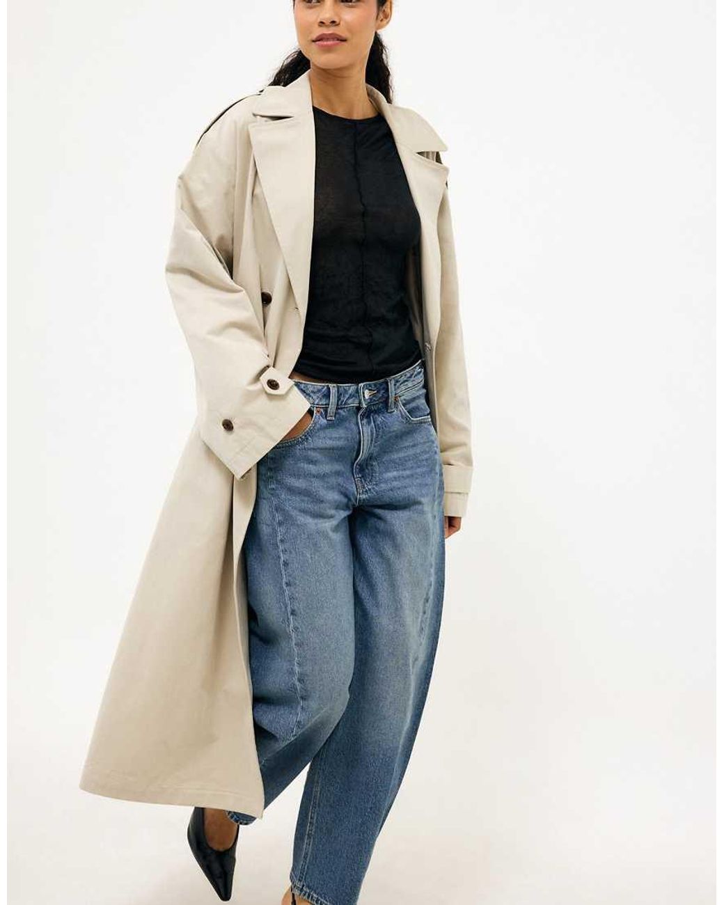 NA-KD Natural Classic Trenchcoat