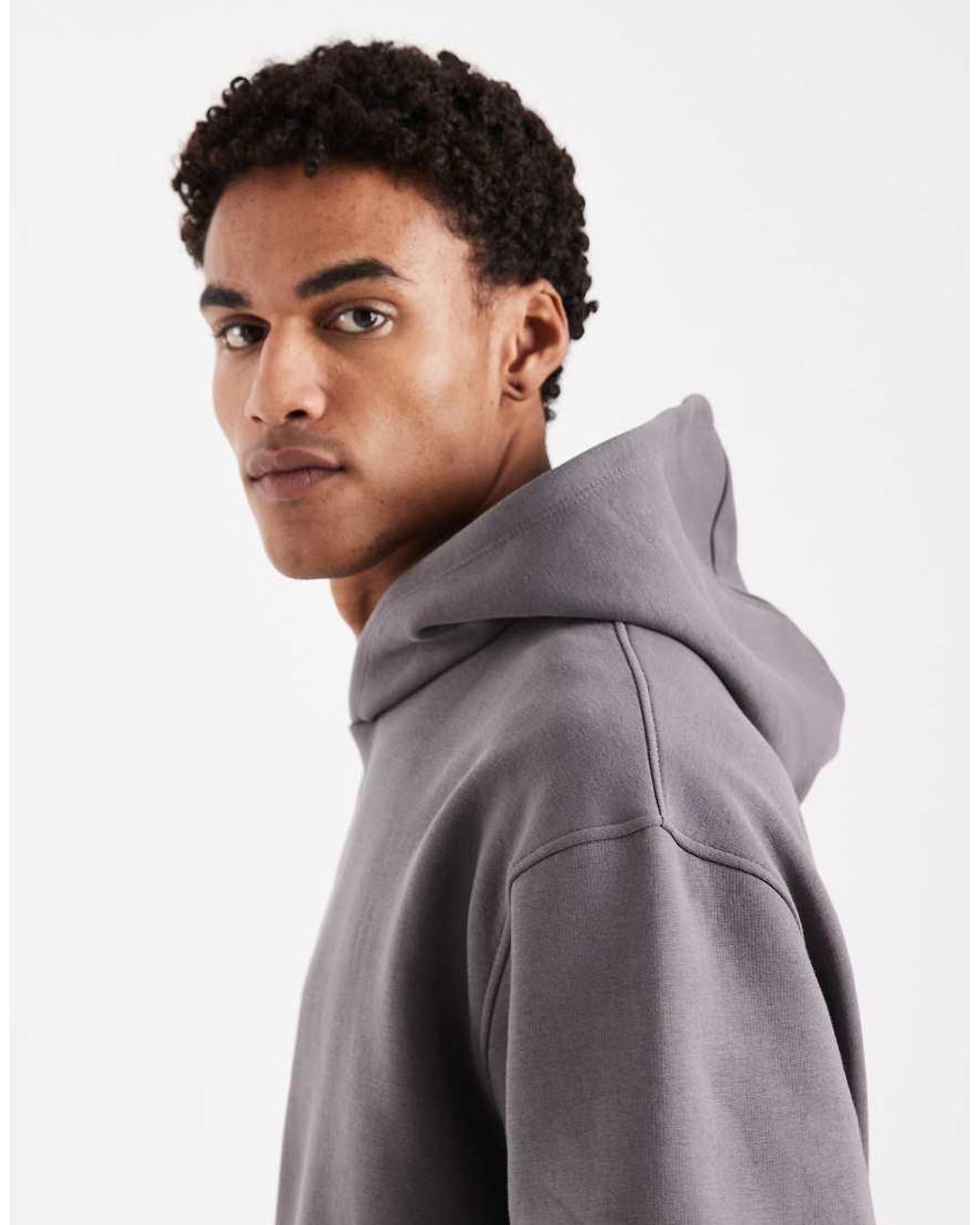 Sudadera Gris Básica Con Capucha De ASOS de hombre de color Purple