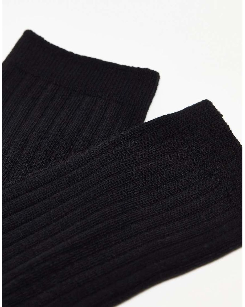 Pack De 5 Pares De Calcetines Negros De Canalé De Weekday de hombre de color White