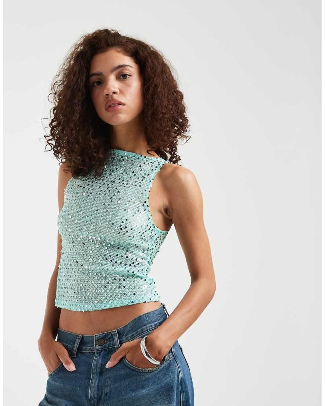 Motel Blue Dudley Sequin Knit Vest