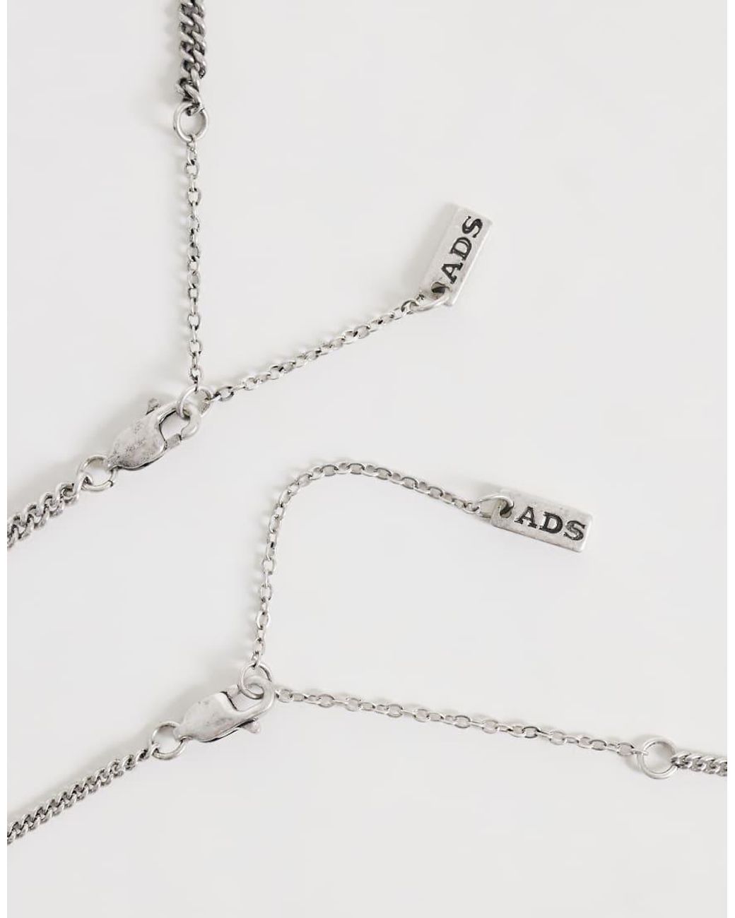 ASOS White 2 Pack St Mary And Cross Multi Pendant Necklace for men