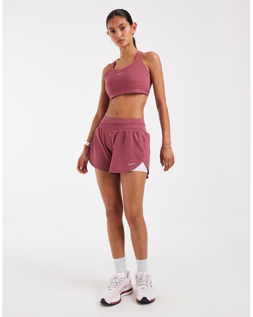 Nike Red Swift High Support Sports Bra