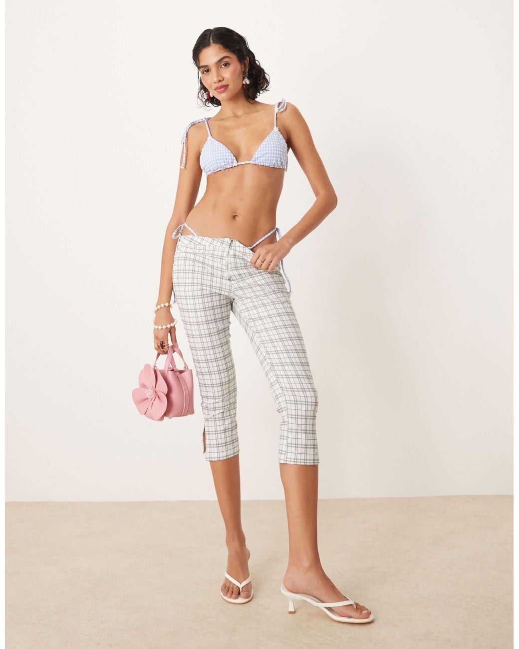 For Love & Lemons Blue Bay Bikini Top Co-Ord