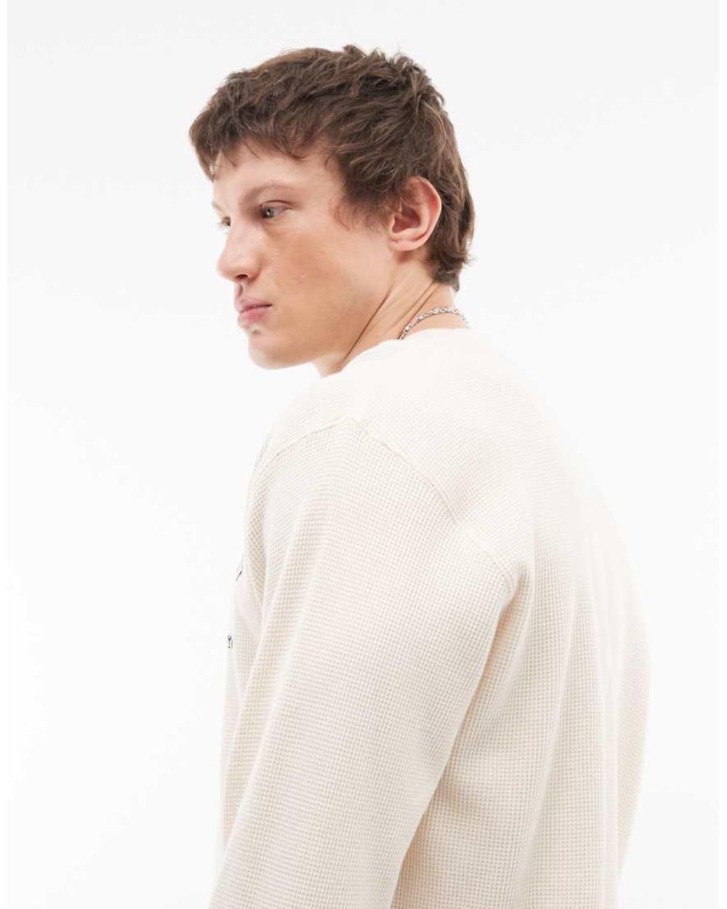 Carhartt White Eightynine Long Sleeve Waffle T-Shirt for men