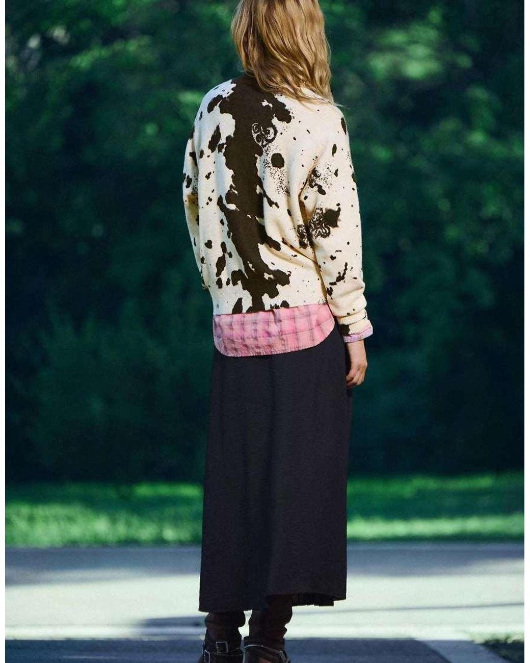 Desigual Blue Animal Print Sweater