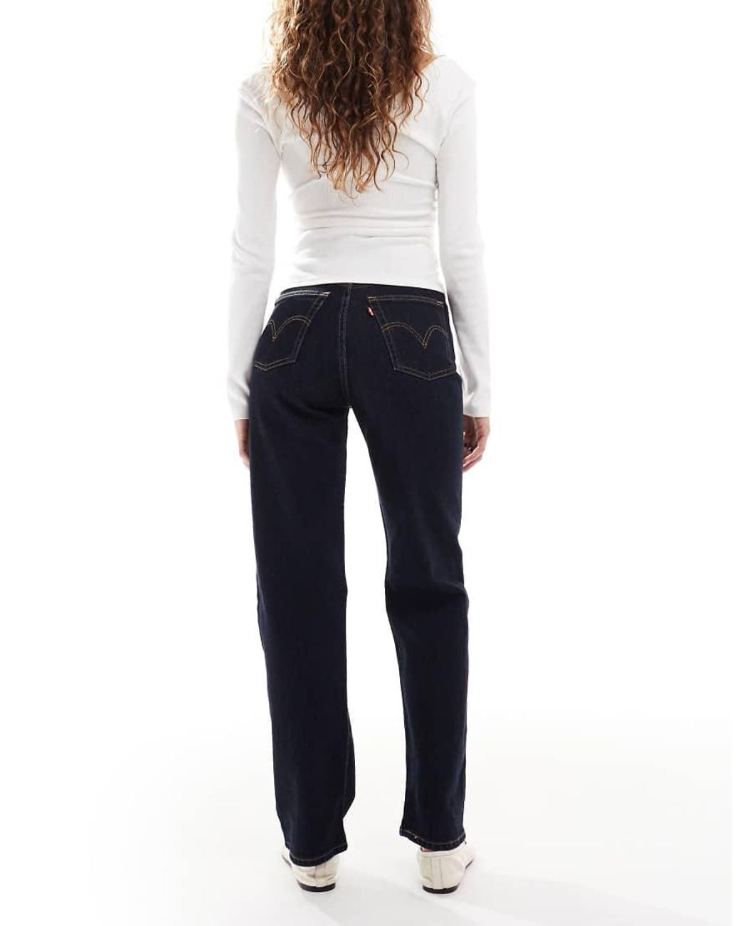 Levi's Blue Ribcage Straight Full Length Jeans