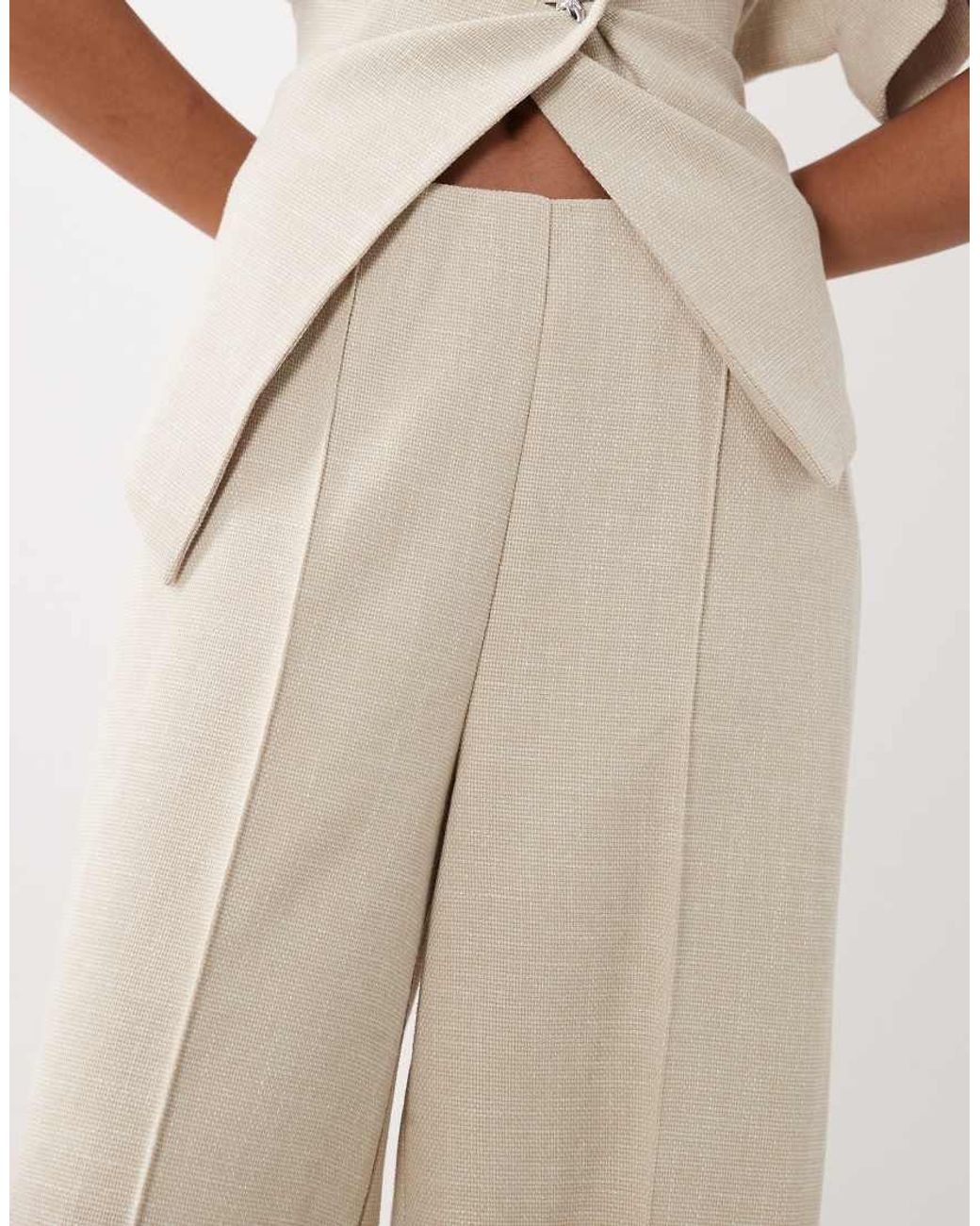 Y.A.S Natural Seam Front Tailored Trousers Co-ord
