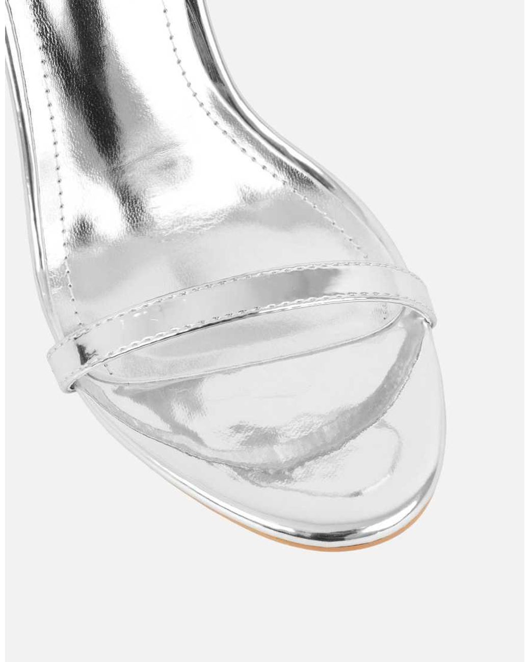SIMMI Gray Gabby Barely There Heeled Sandals