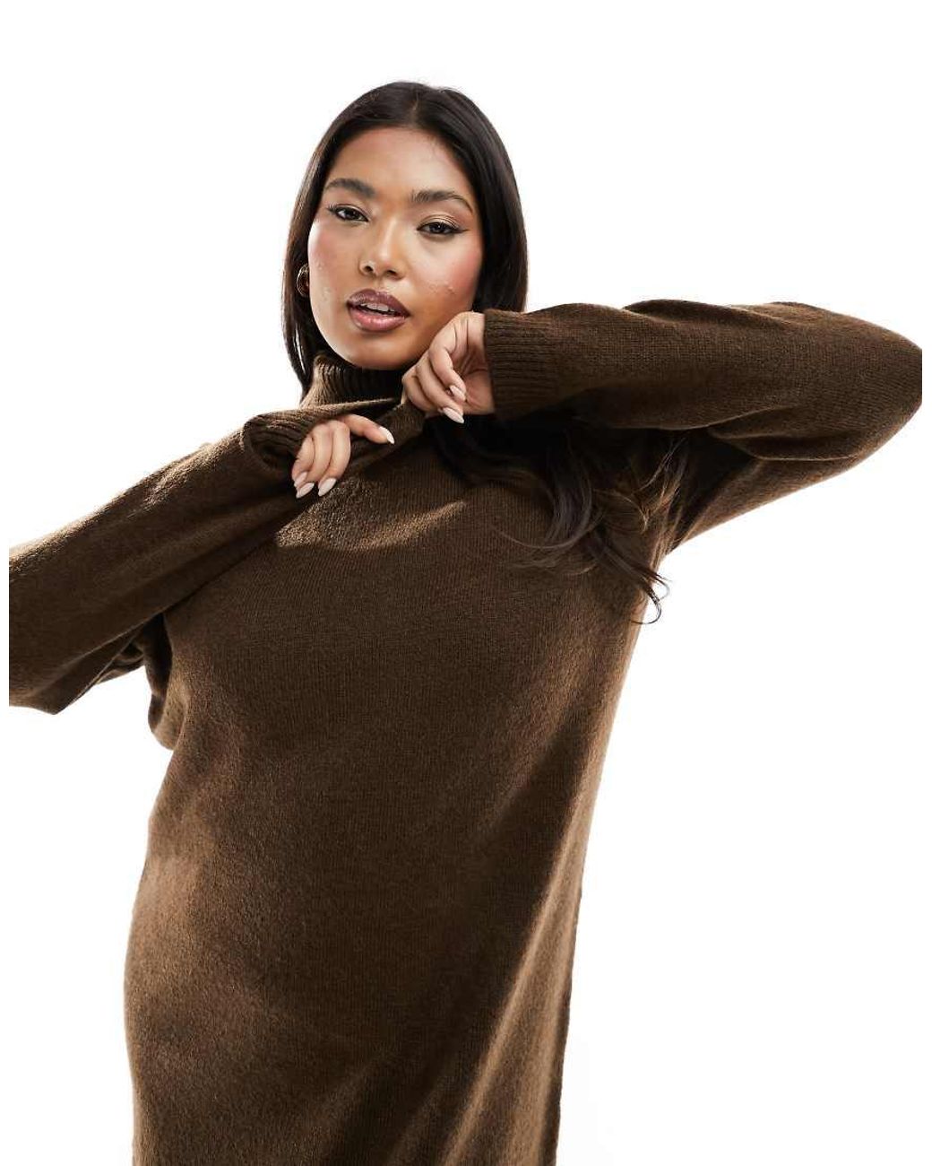 ONLY Black Roll Neck Knitted Dress