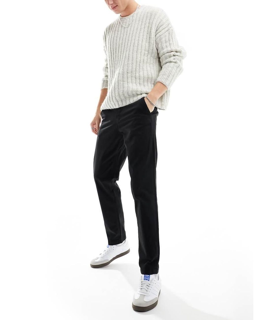 Jack & Jones Black Tapered Chino for men