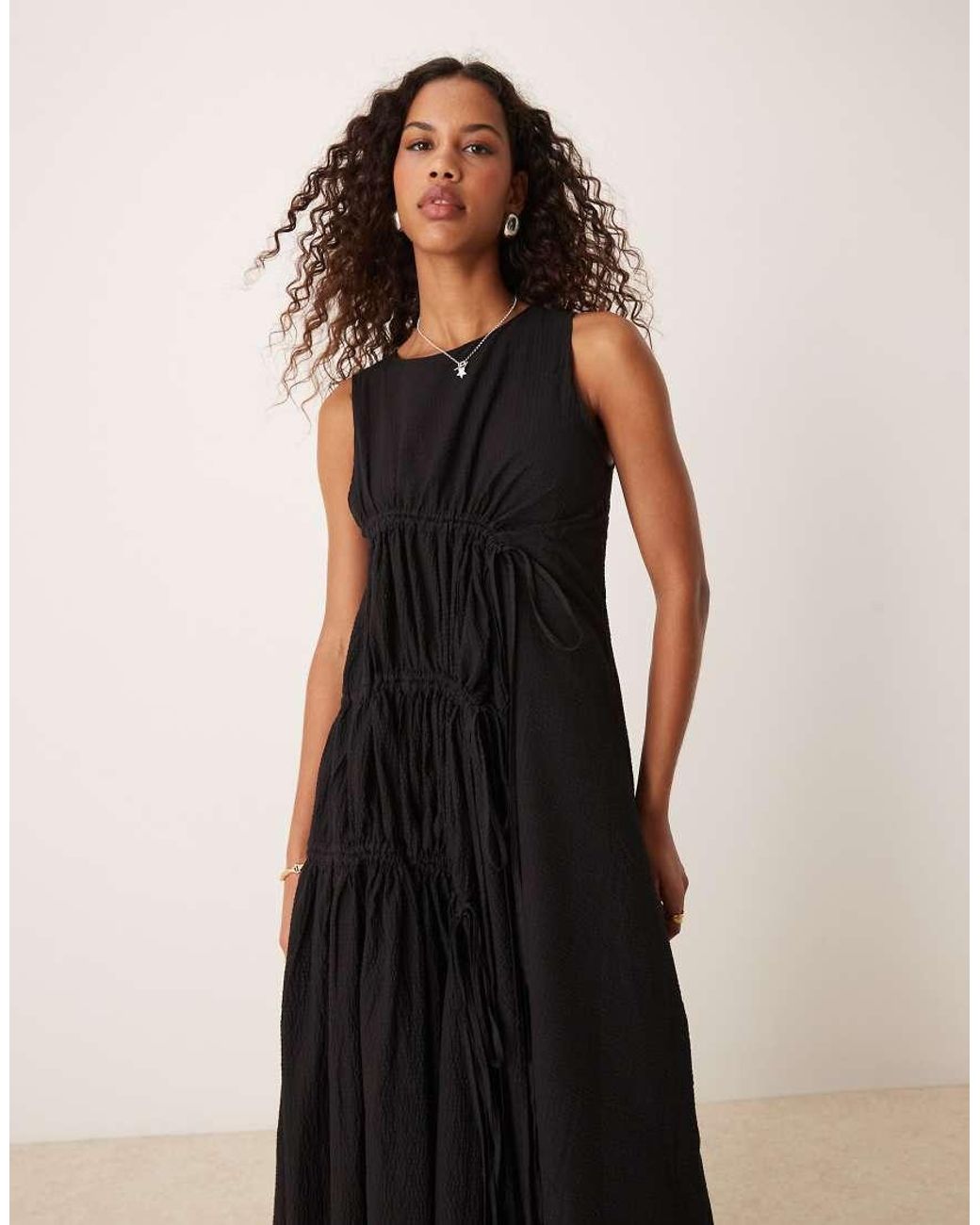 ghospell ruched midi dress Texture that moves with you. The Prisha Midi Dress, ruched, asymmetric, and made to be worn your way. #Ghospell #classinsession