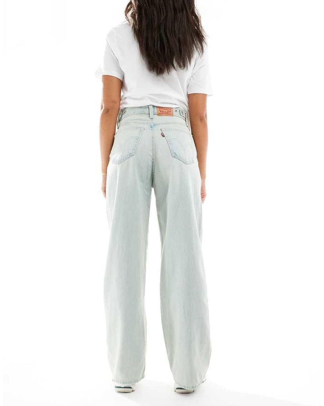 Levi's White Cinch Baggy Jeans