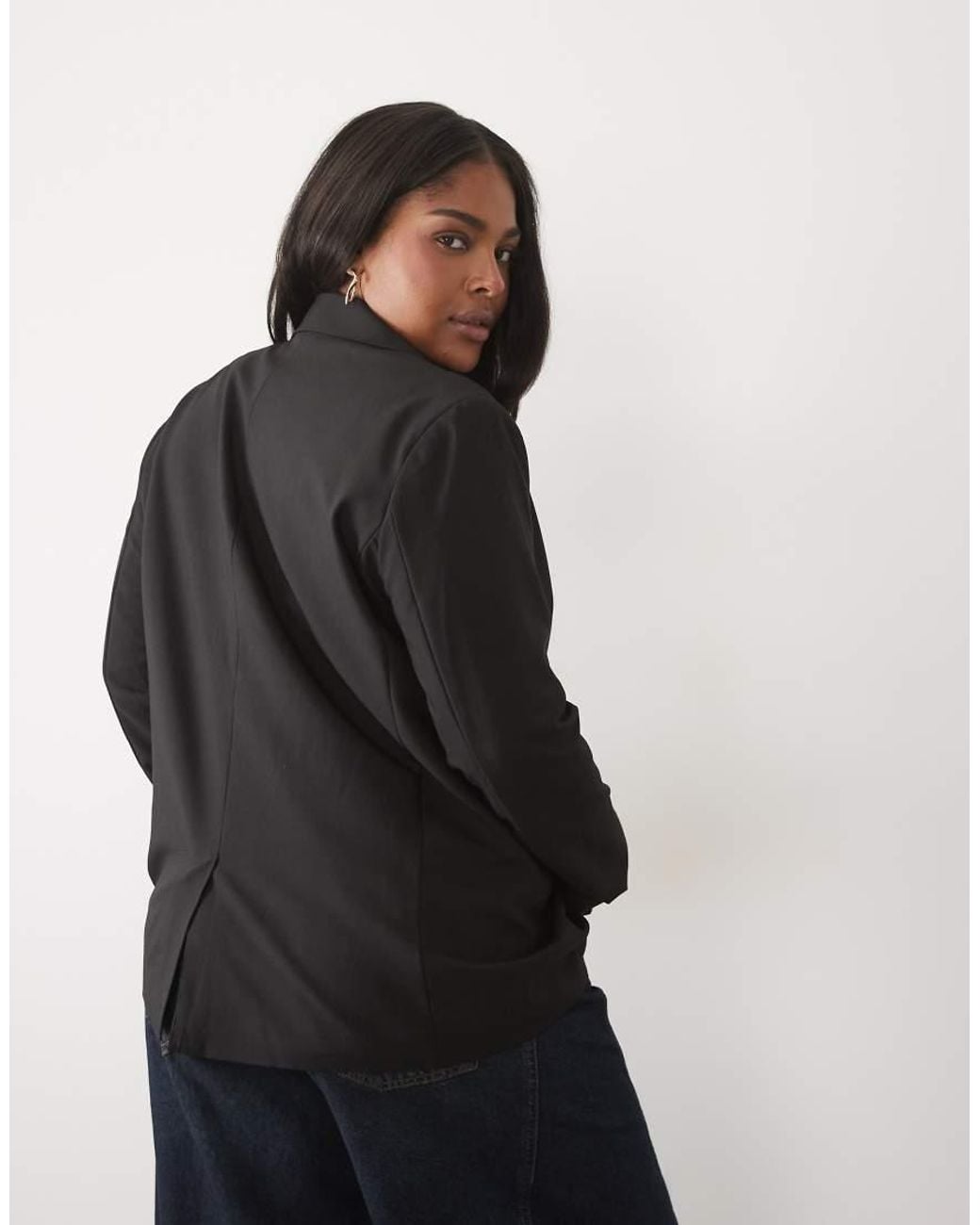 ASOS Black Curve Tailored Relaxed Blazer