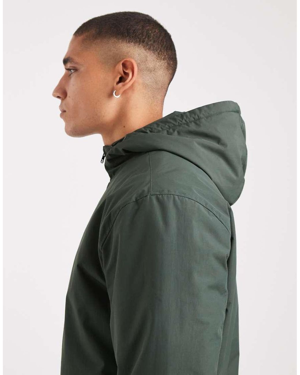 Fred Perry Green Hooded Brentham Jacket for men