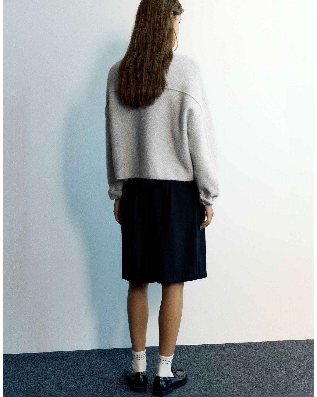 Cardigan doux au toucher pâle en laine Pull&Bear en coloris White