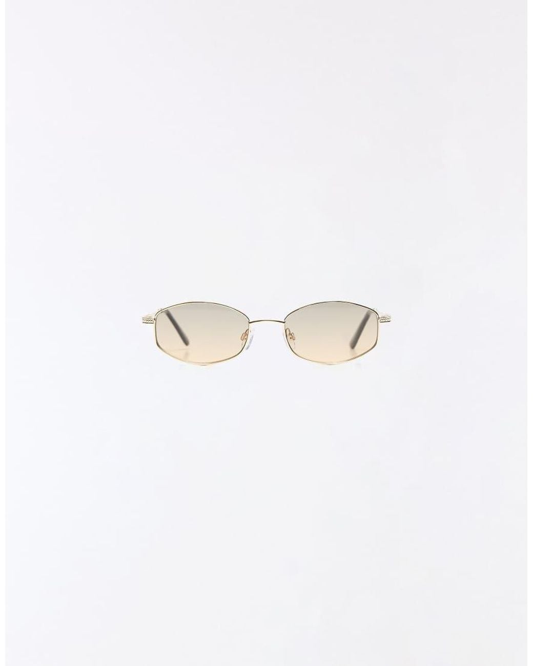 Bershka White Square Metal Frame Sunglasses for men