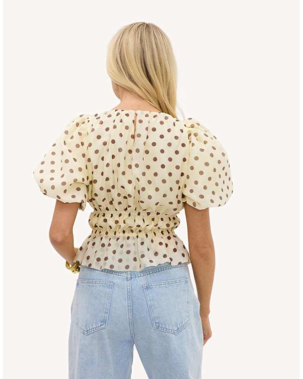 Loavies White Vivid Love Polka Dot Top