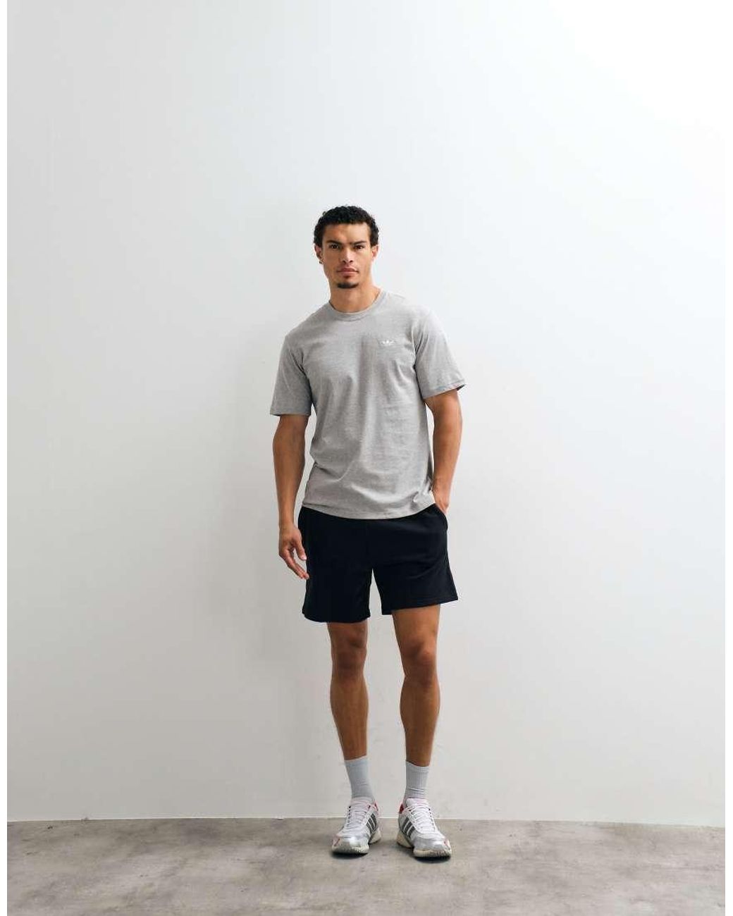 Adidas Originals Gray Essential Shorts for men