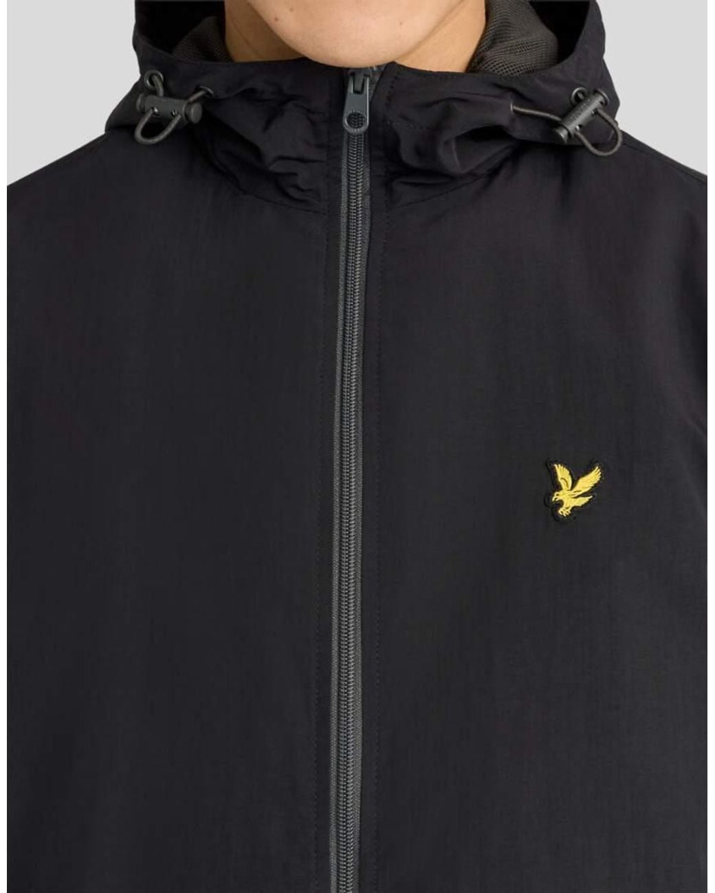 Lyle & Scott Gray Mid Jackets Contrast Zip Through Hooded Jacket for men