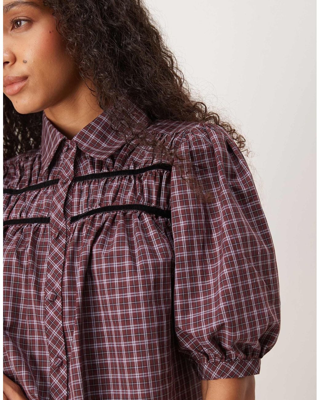 Glamorous Purple Ruched Shirt