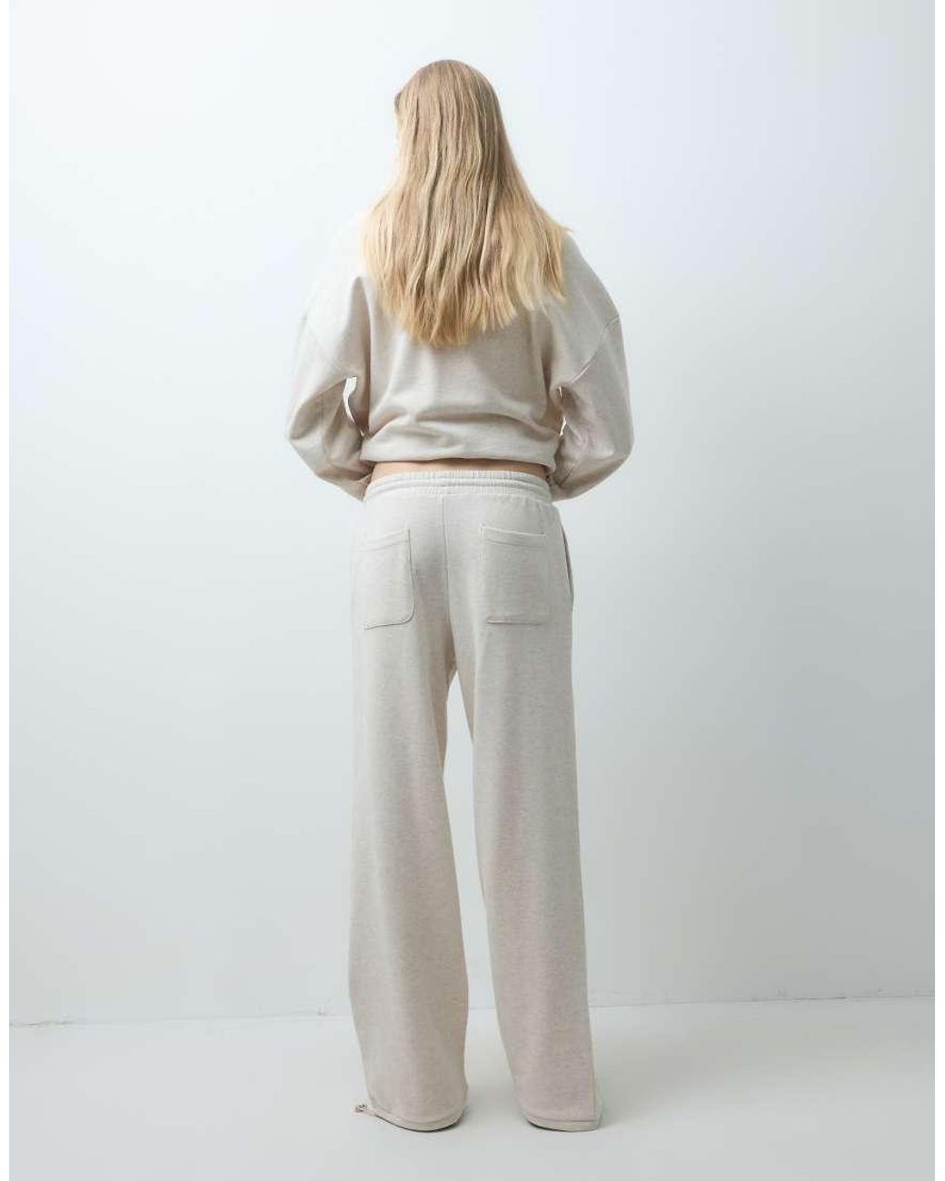 4th & Reckless Gray Cotton Fleeceback Balloon Leg Jogger Co-Ord