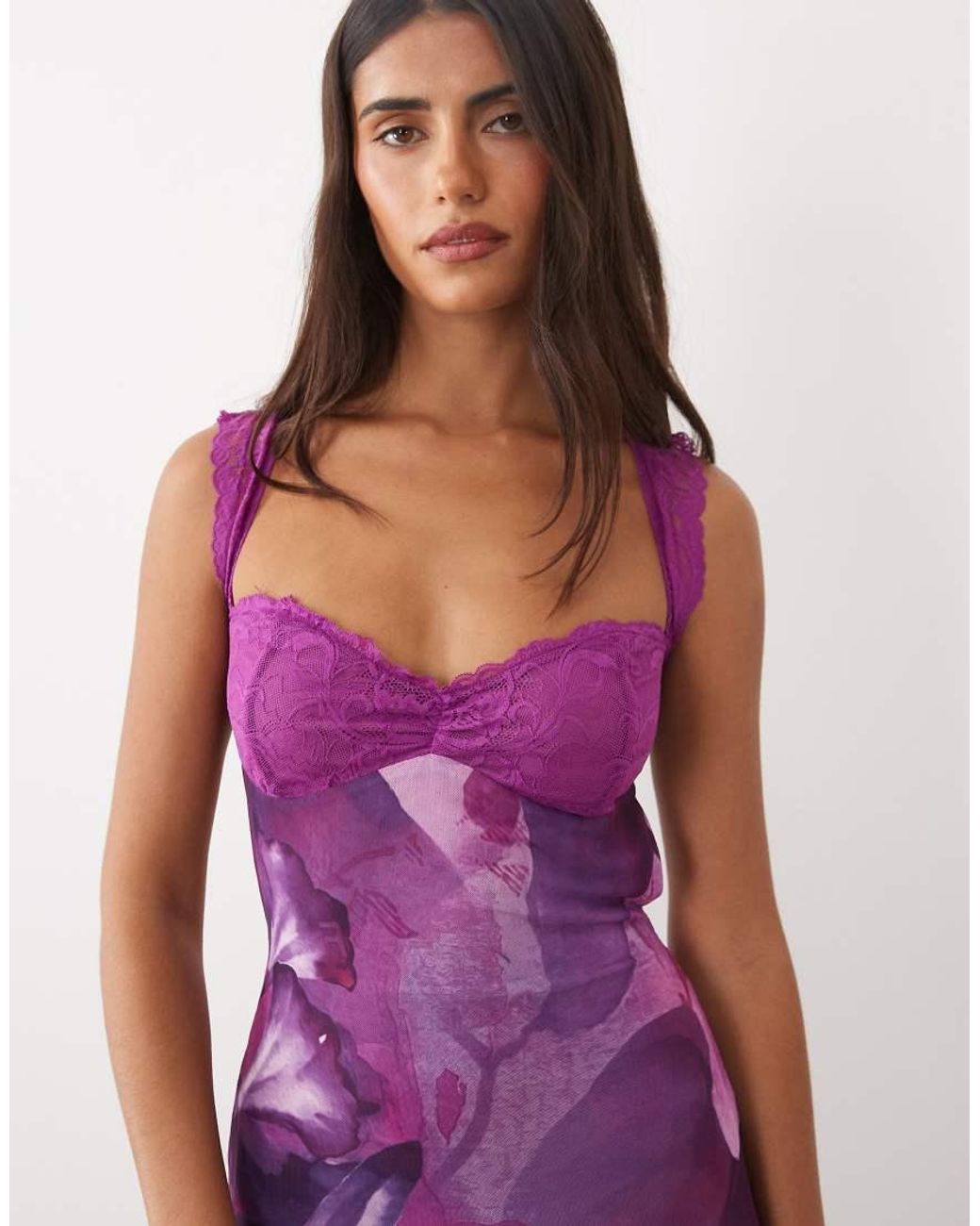 Tiger Mist Pink Nyomi Lace Bust Detail Strappy Cut Out Tie Back Maxi Dress