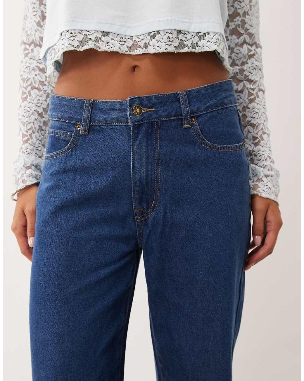 Lioness Blue Top Model Wide Leg Jean