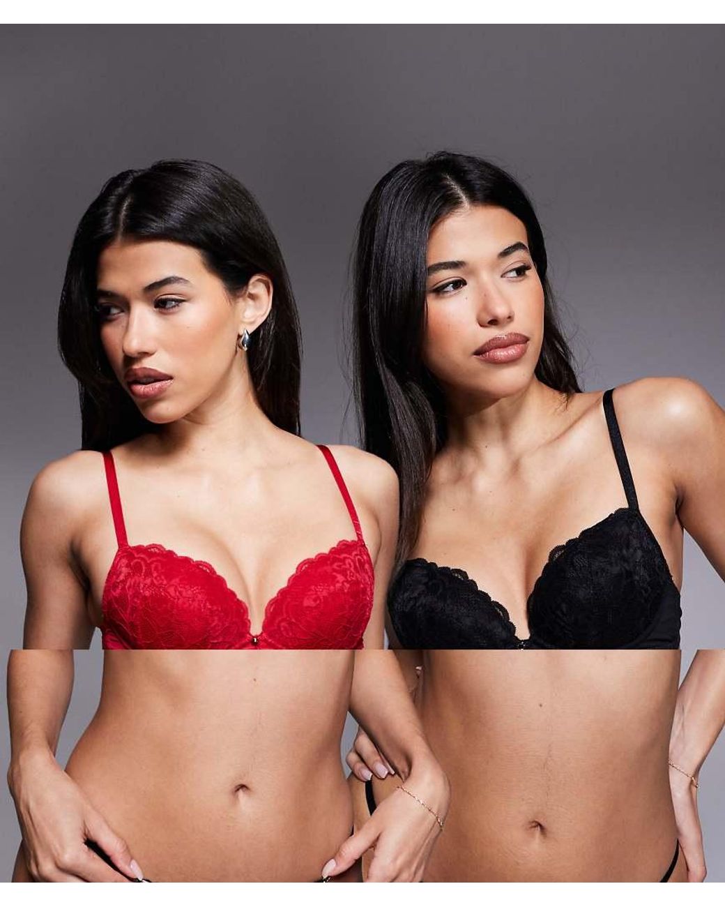 Ann Summers Black 2 Pack Sexy Lace Plunge Bras
