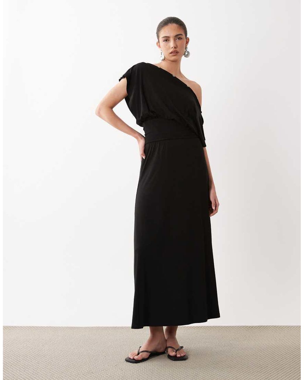 ASOS Black Multi Way Button Up Midaxi Dress