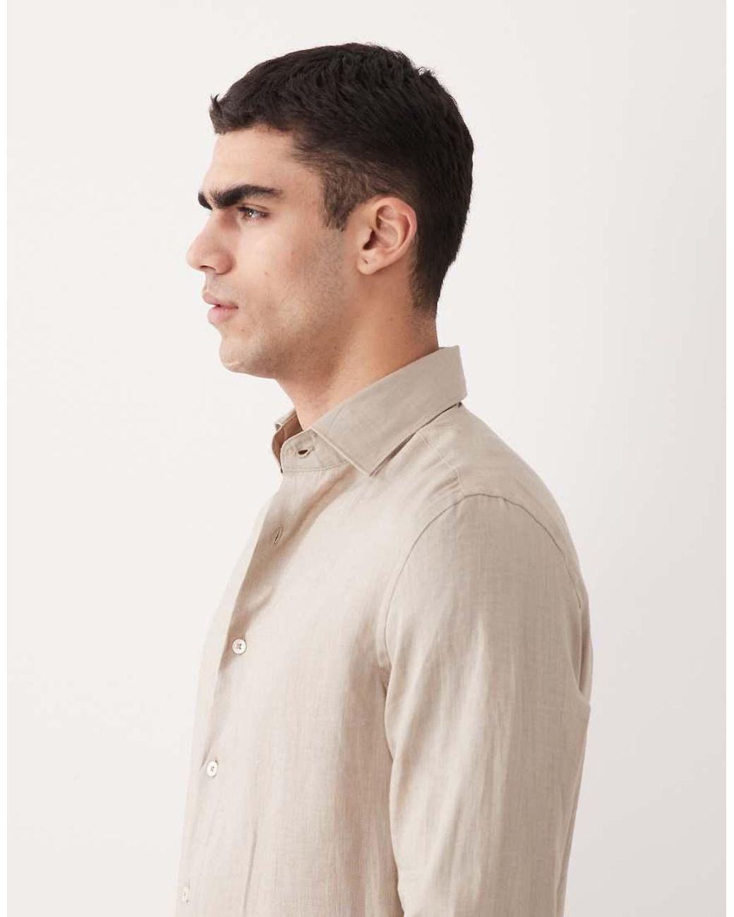 Mango Natural 100% Linen Relaxed Shirt for men